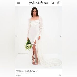 For Love and Lemons Willow Bridal Gown - Small